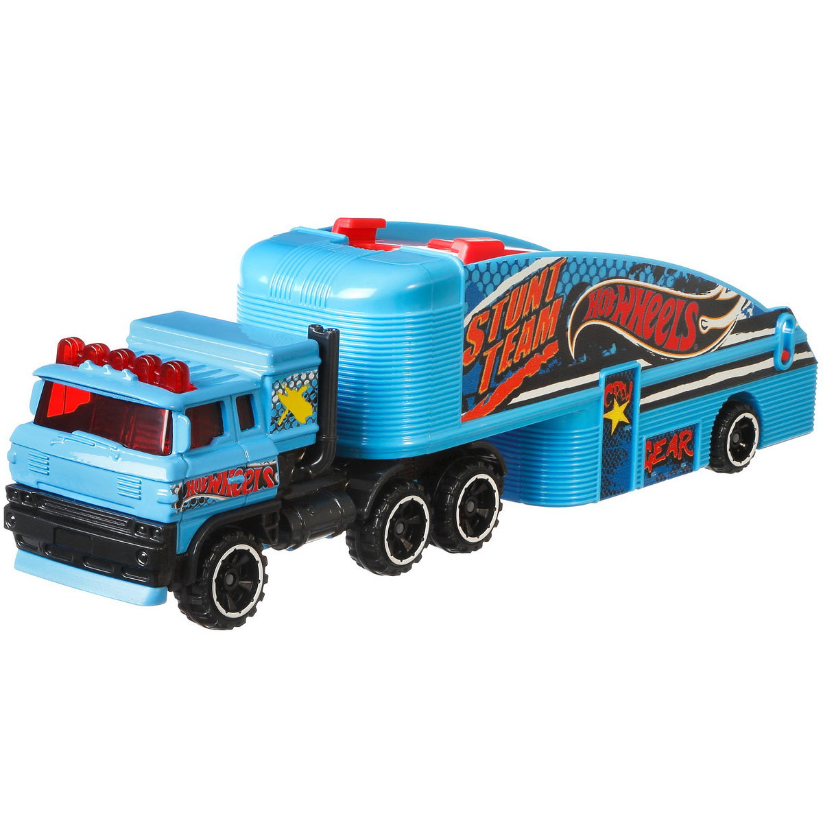 Set camion si masina sport hot wheels stuntin semi