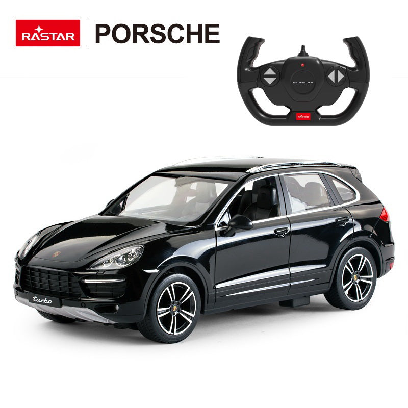 Masina cu telecomanda porsche cayenne turbo negru cu scara 1 la 14