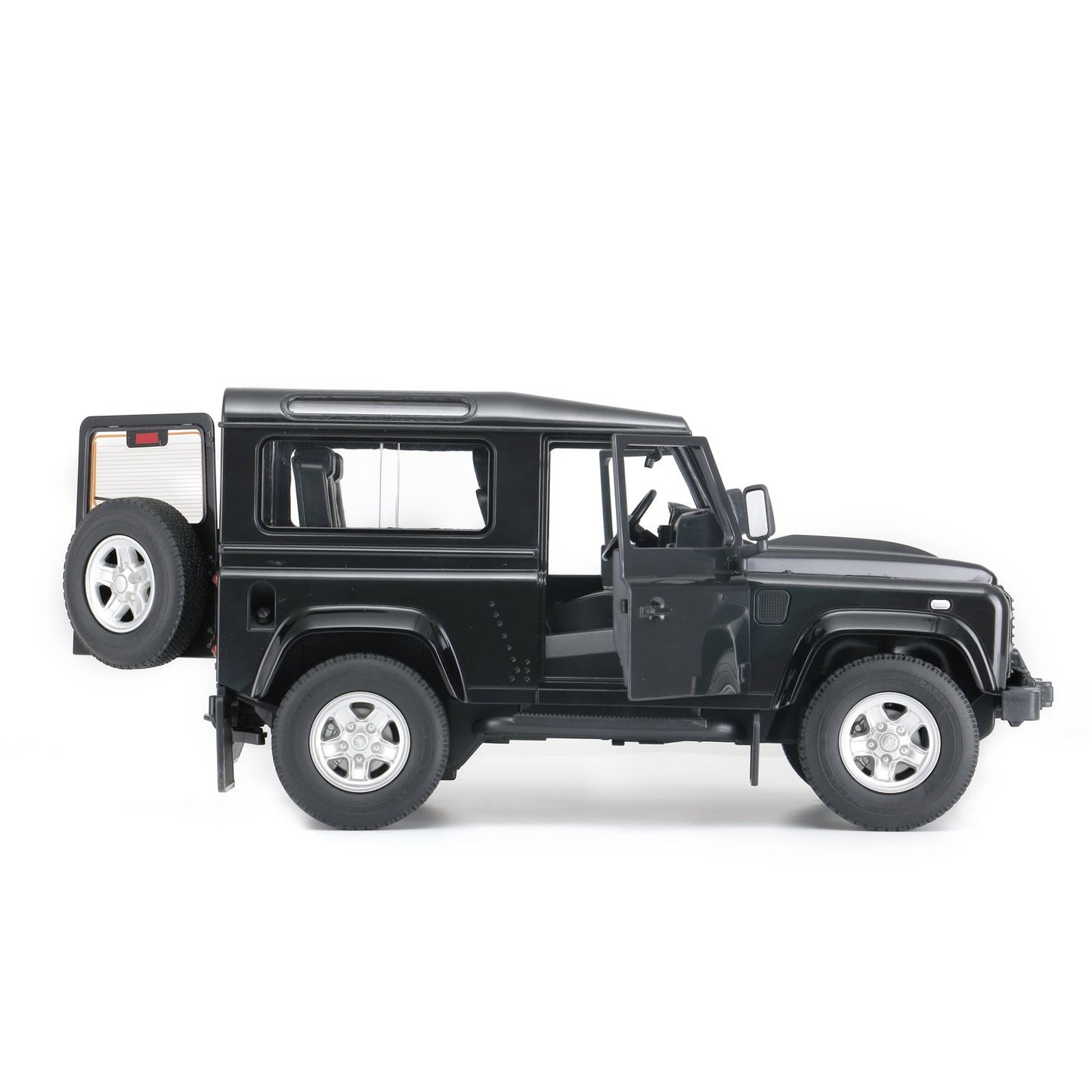 Masina cu telecomanda land rover defender negru cu scara 1 la 14