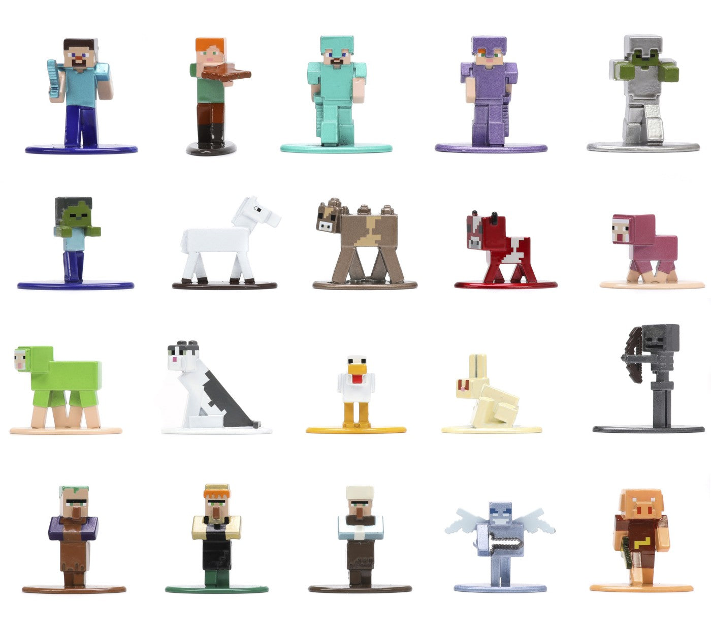 Minecraft set 20 de figurine din metal 4cm