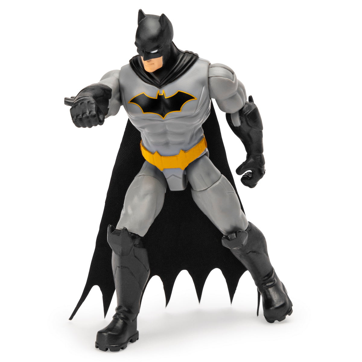 Figurina batman 10cm cu costum gri si accesorii