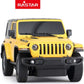 Masina cu telecomanda jeep wrangler rubicon galben cu scara 1 la 24
