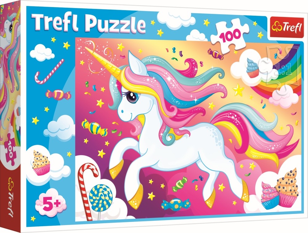 Puzzle trefl 100 frumosul unicorn