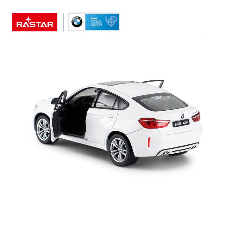 Masinuta metalica bmw x6m alb scara 1 la 24