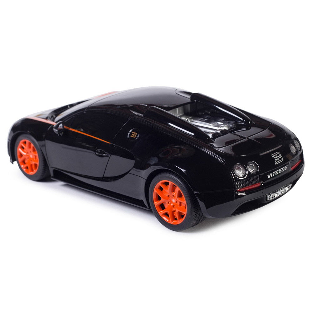 Masina cu telecomanda bugatti grand sport vitesse negru cu scara 1 la 18