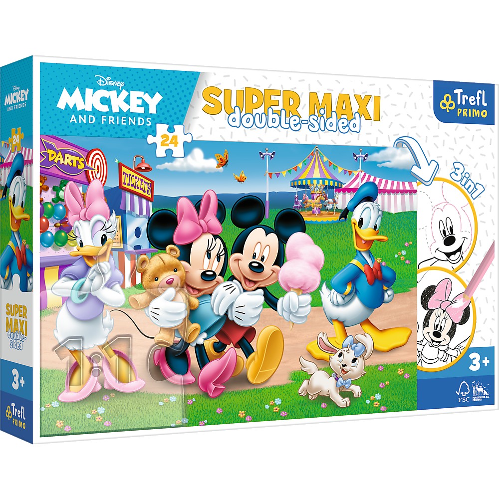 Puzzle trefl primo  24 super maxi disney  mickey la targ