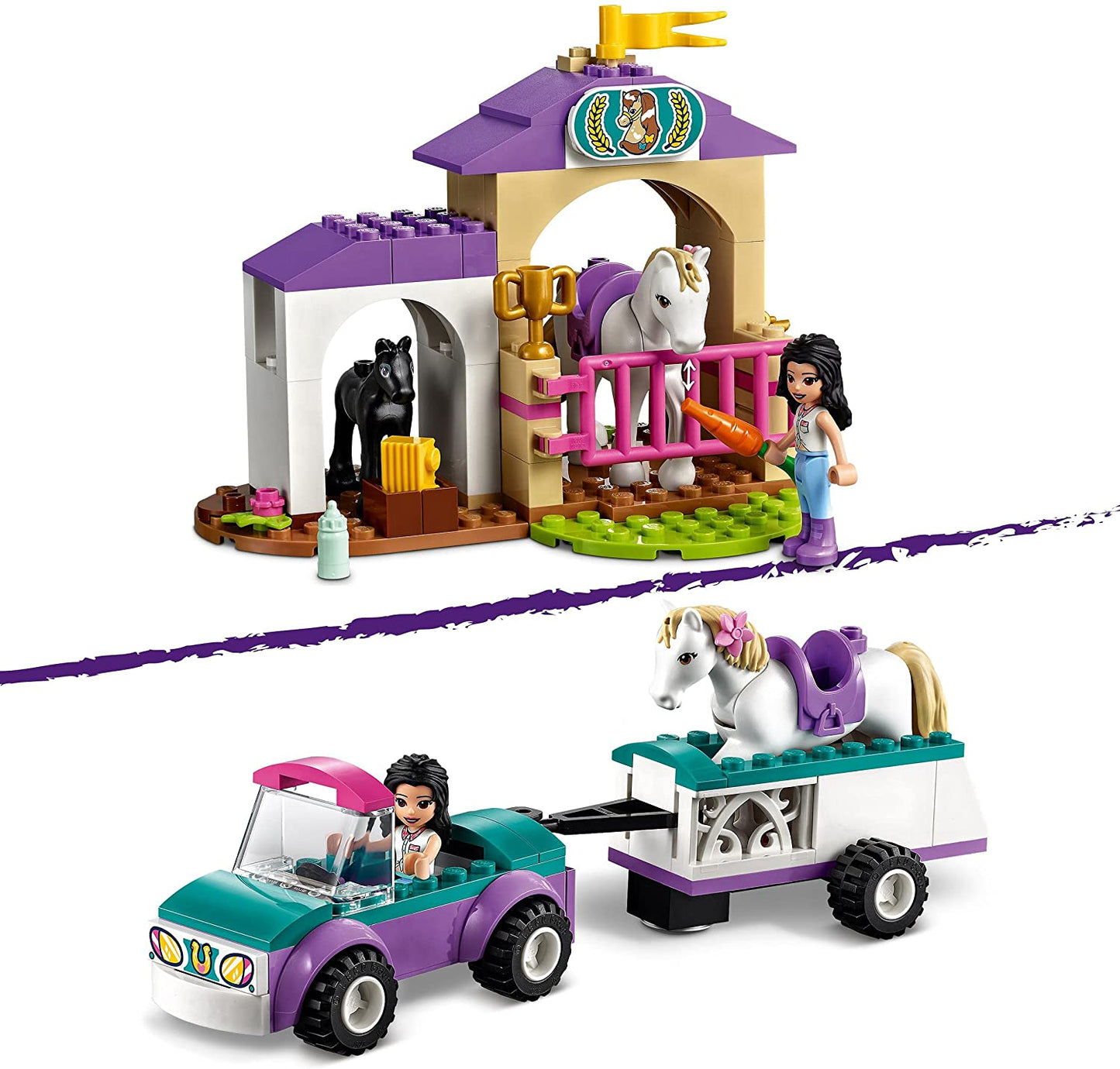 Lego friends dresaj de cai si remorca 41441