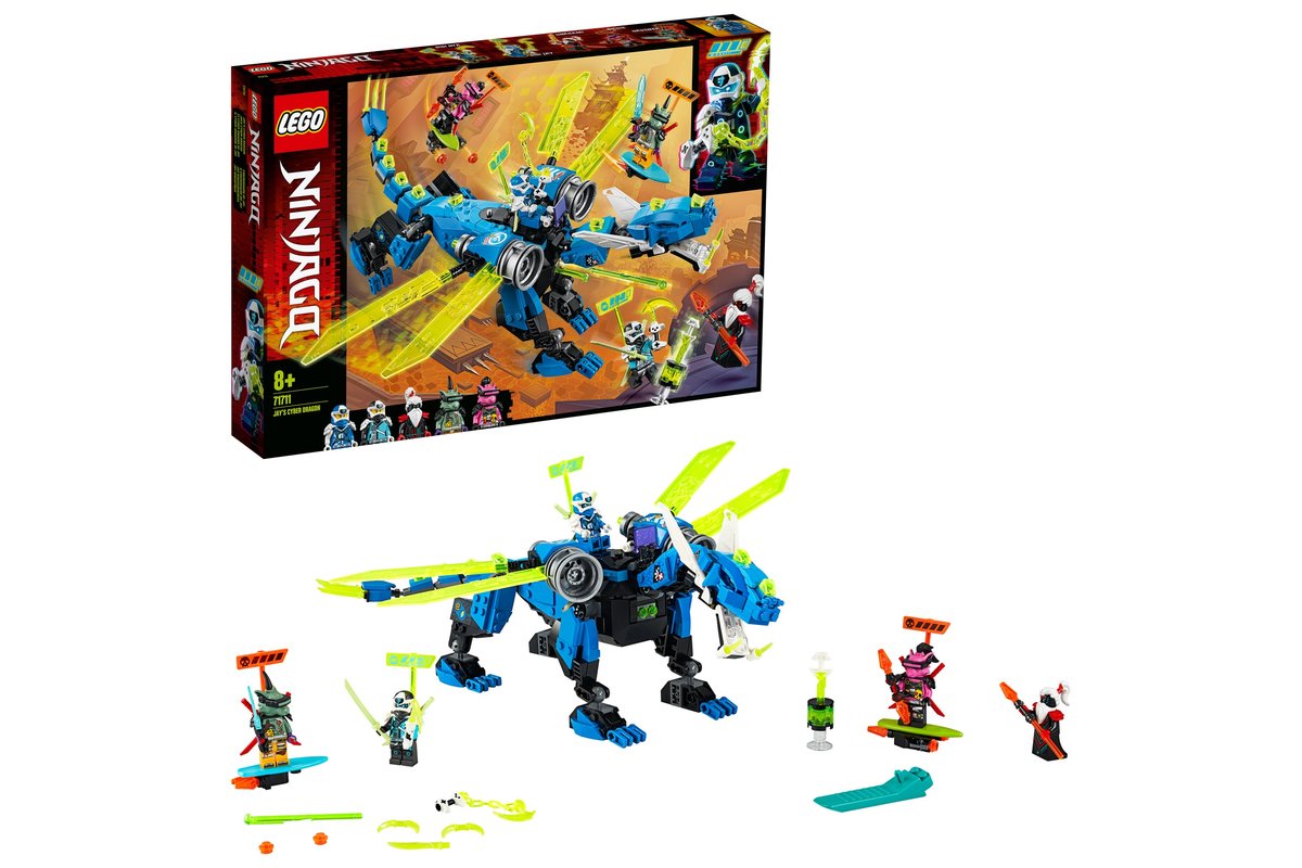 Lego ninjago dragonul cibernetic al lui jay 71711