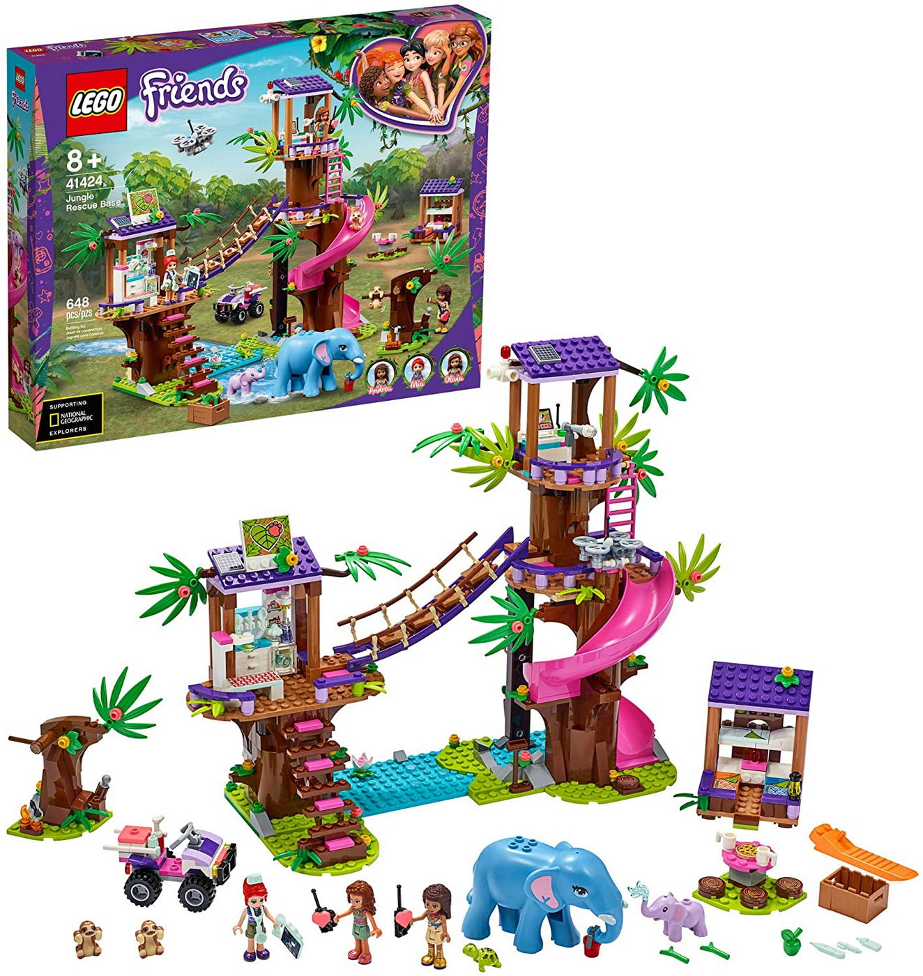 Lego friends  baza de salvare din jungla 41424