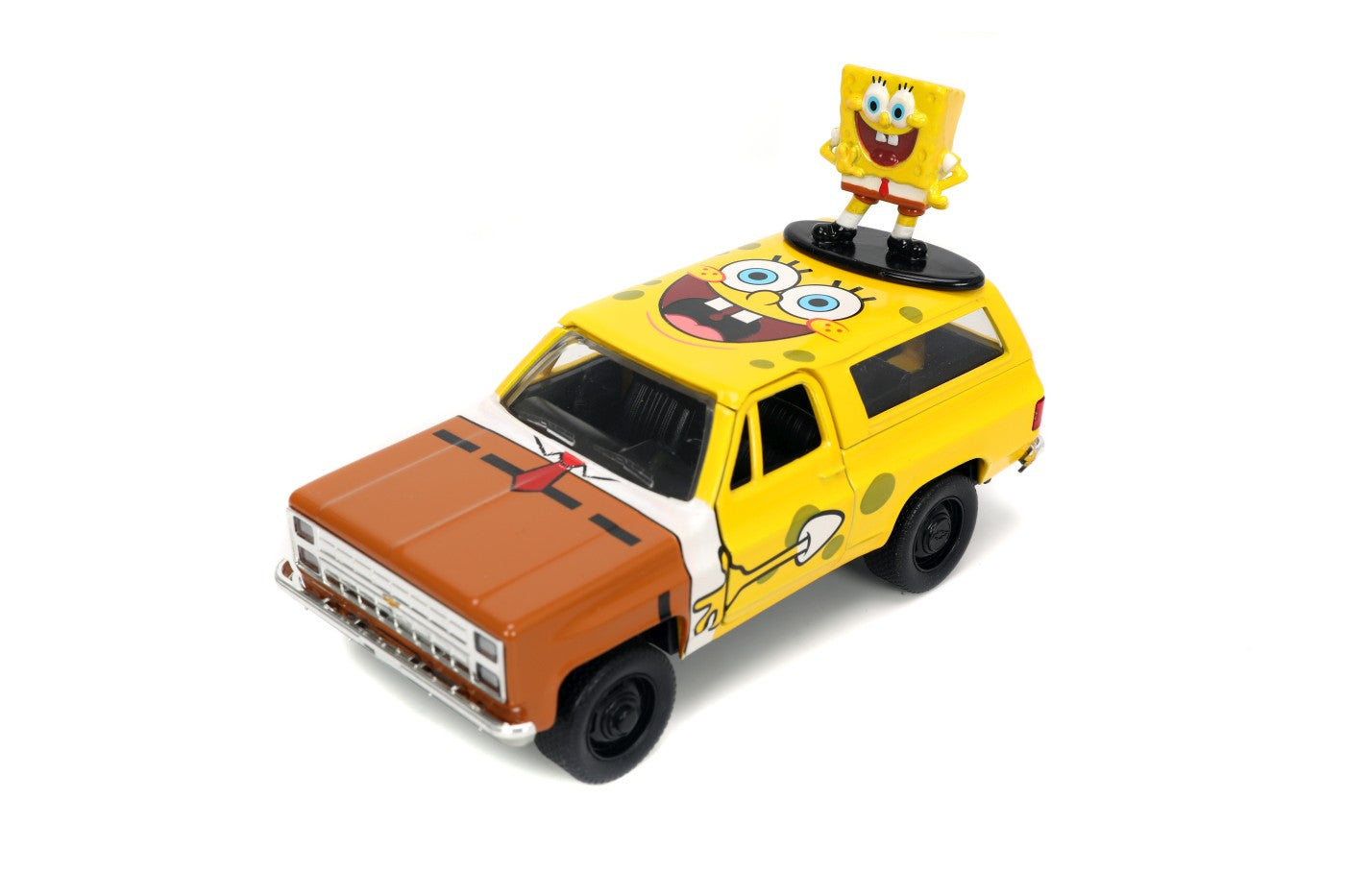 Jada set masinuta metalica chevy k5 blazer si figurina sponge bob