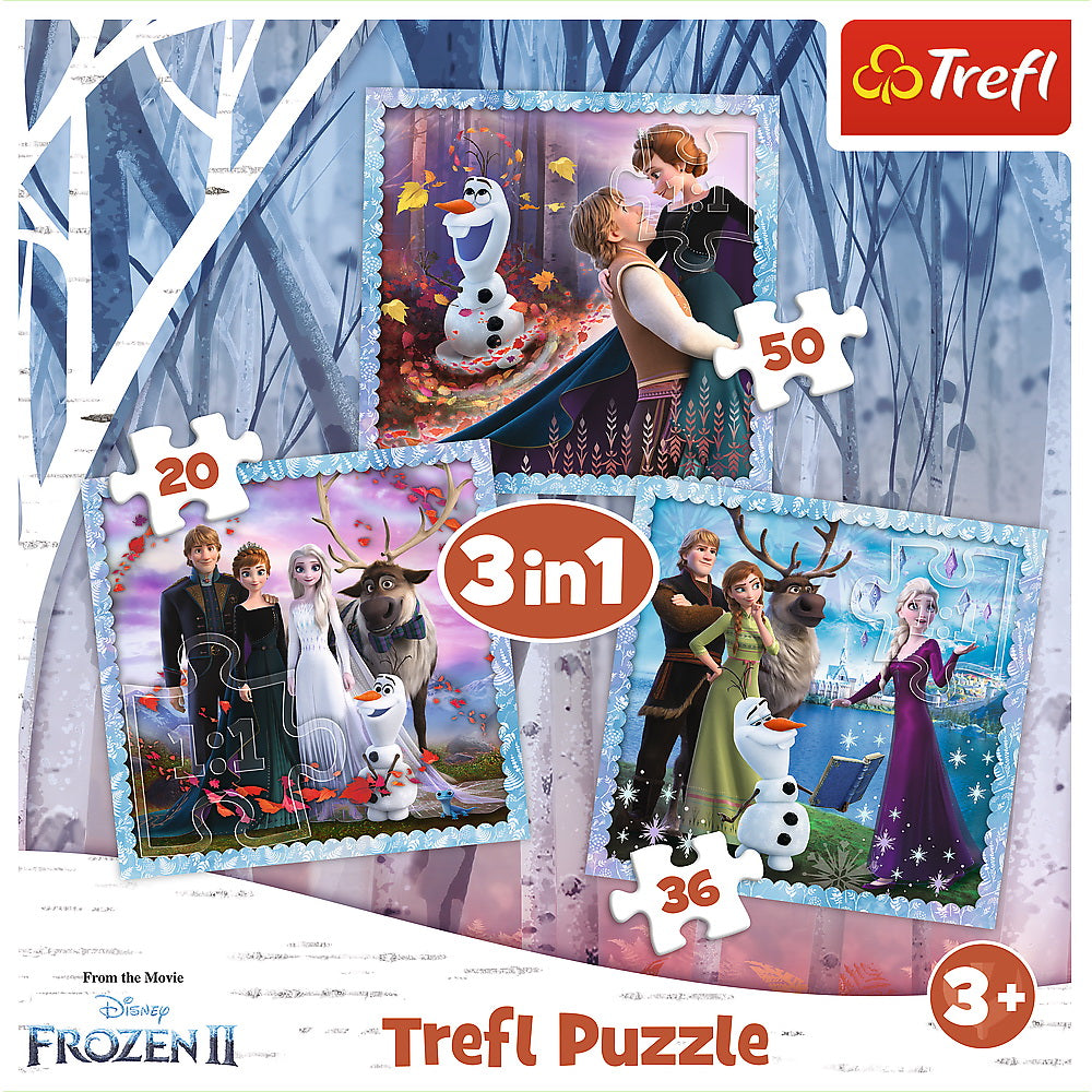 Puzzle trefl 3in1 frozen2 regatul de gheata