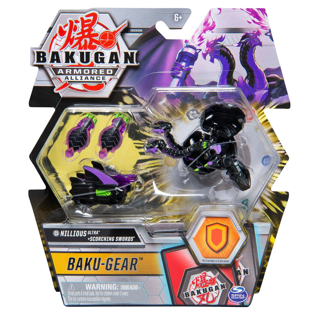 Bakugan s2 bila ultra nillious cu echipament baku-gear scorching swords