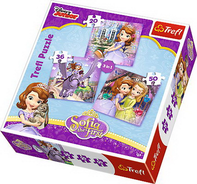 Puzzle trefl 3in1 sofia cu prietenii