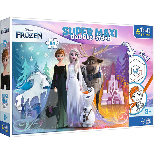 Puzzle trefl primo  24 super maxi disney frozen 2 regatul inghetat