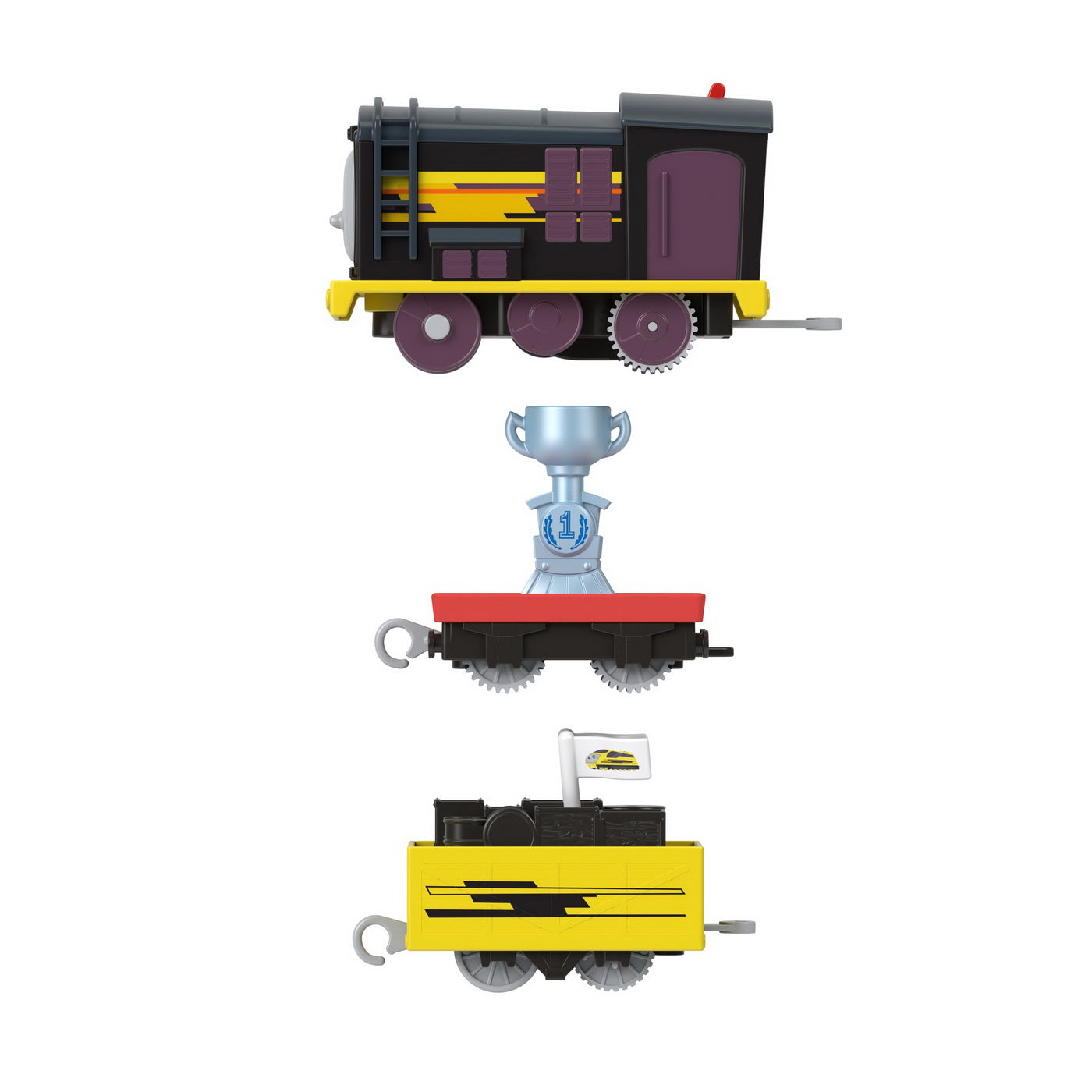 Thomas locomotiva motorizata diesel cu 2 vagoane