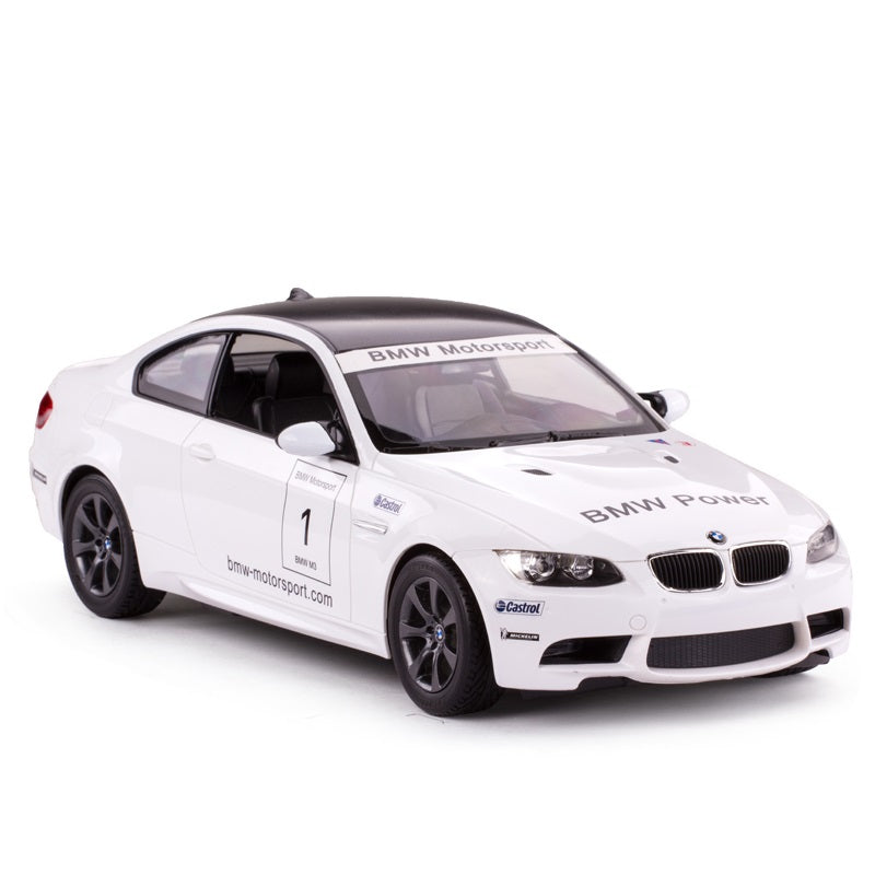 Masina cu telecomanda bmw m3 alb cu scara 1 la 14