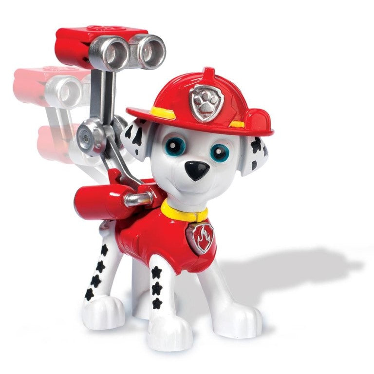 Figurina si insigna paw patrol marshall pompier 6.3 cm