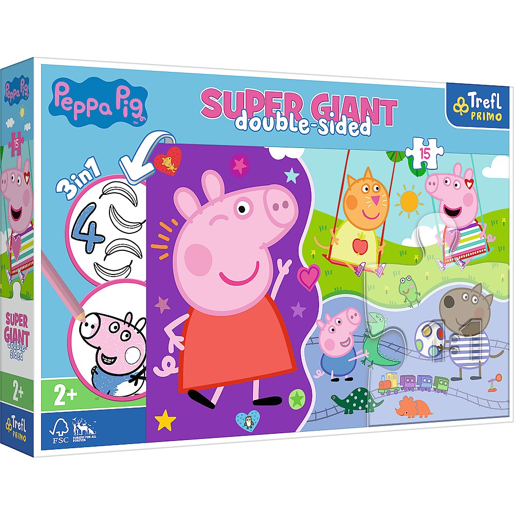 Puzzle trefl primo  super giant 15 peppa pig