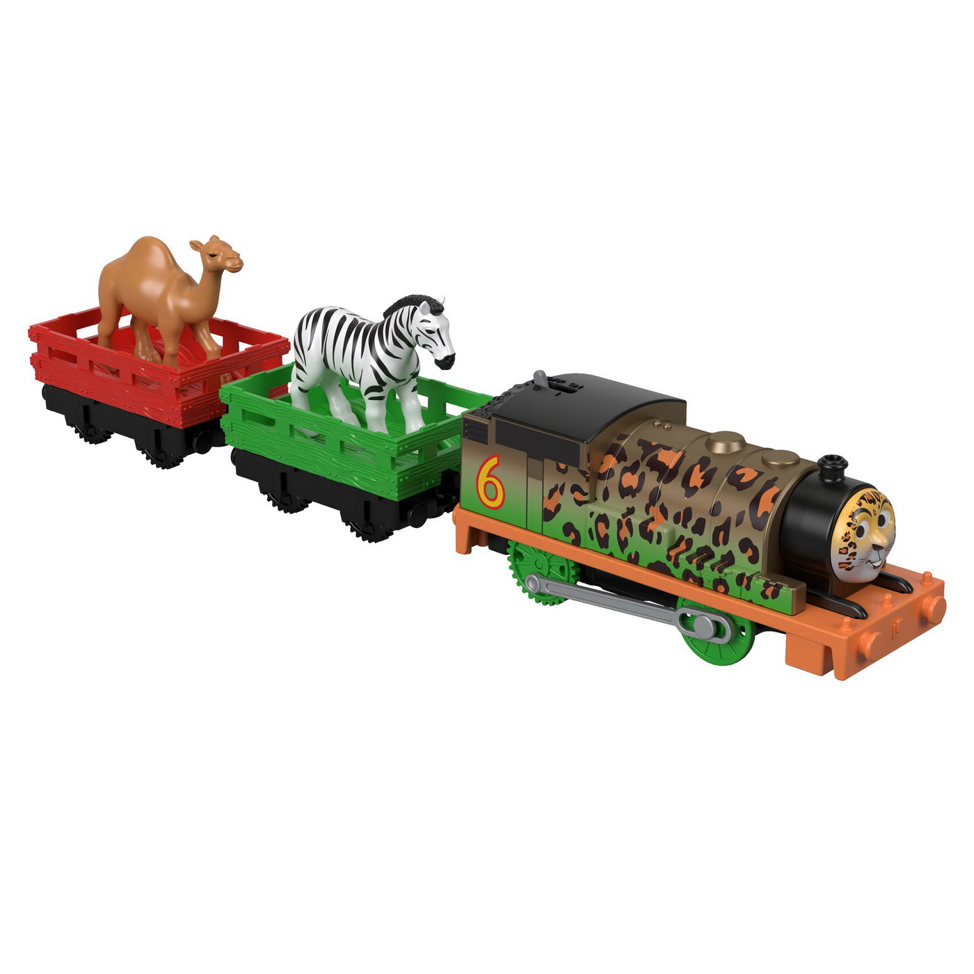 Thomas locomotiva percy animal party motorizata cu 2 vagoane