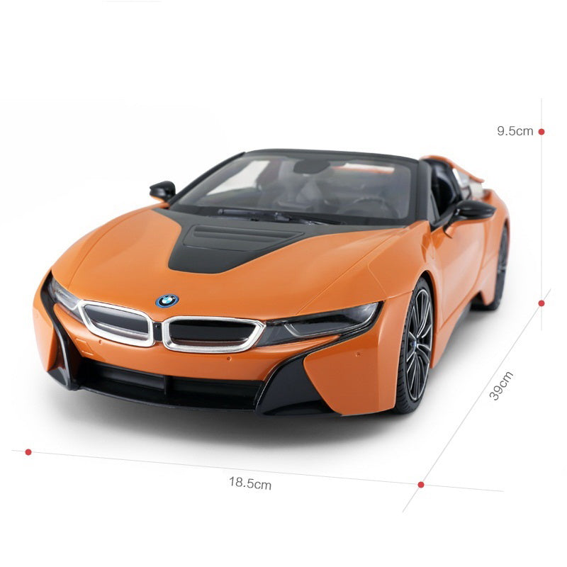 Masina cu telecomanda bmw i8 portocalie scara 1 la 12