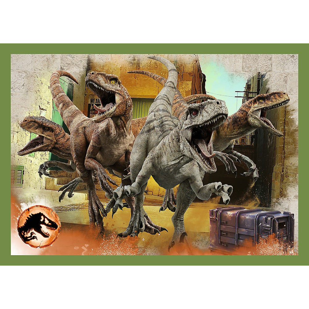 Puzzle trefl jurassic world 4in1 in lumea dinozaurilor