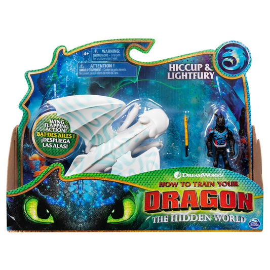 Dragons 3 figurina hiccup si furia luminii cu lansator