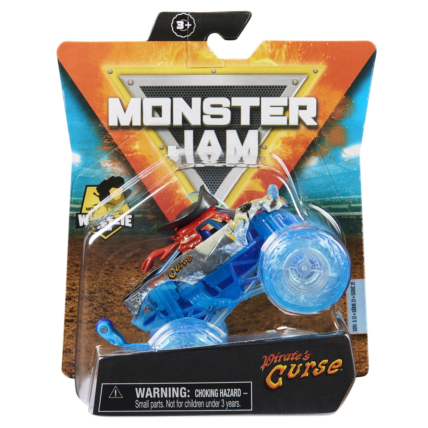 Monster jam masinuta metalica pirate's curse scara 1 la 64