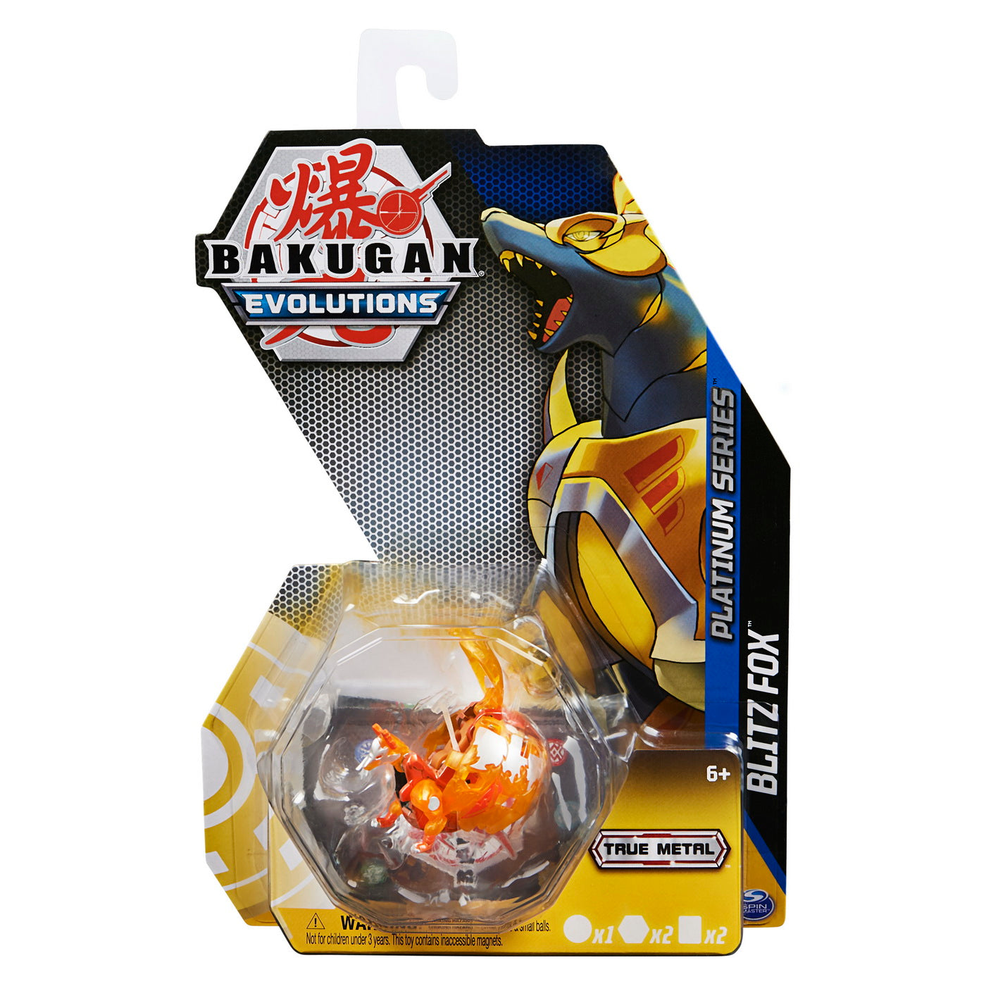 Bakugan s4 figurina metalica blitz fox portocaliu