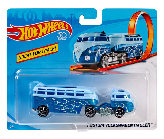 Hot wheels camion volkswagen hauler albastru