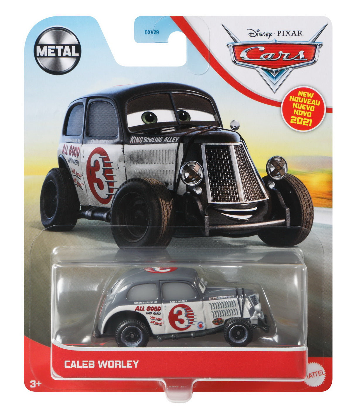 Masinuta metalica cars3 personajul caleb worley