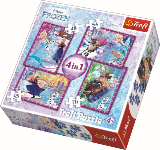 Puzzle trefl 4in1 frozen iarna este magica