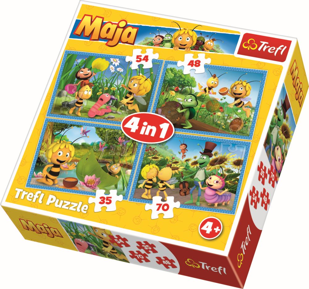 Puzzle trefl 4in1 aventurile albinutei maya