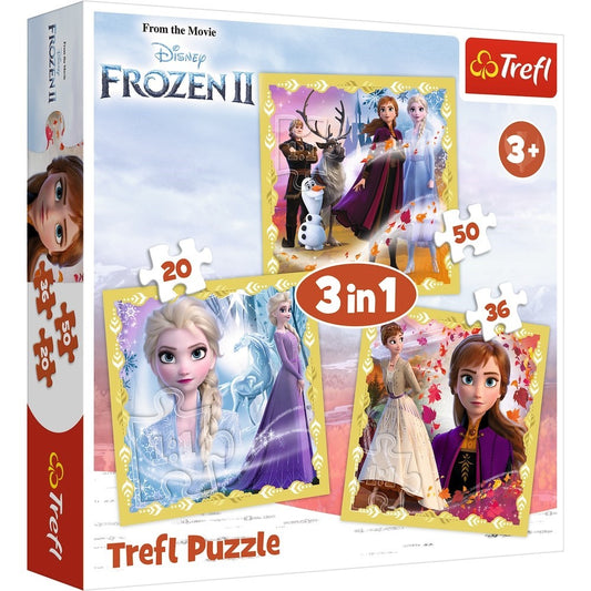 Puzzle trefl 3in1 frozen2 ana si elsa