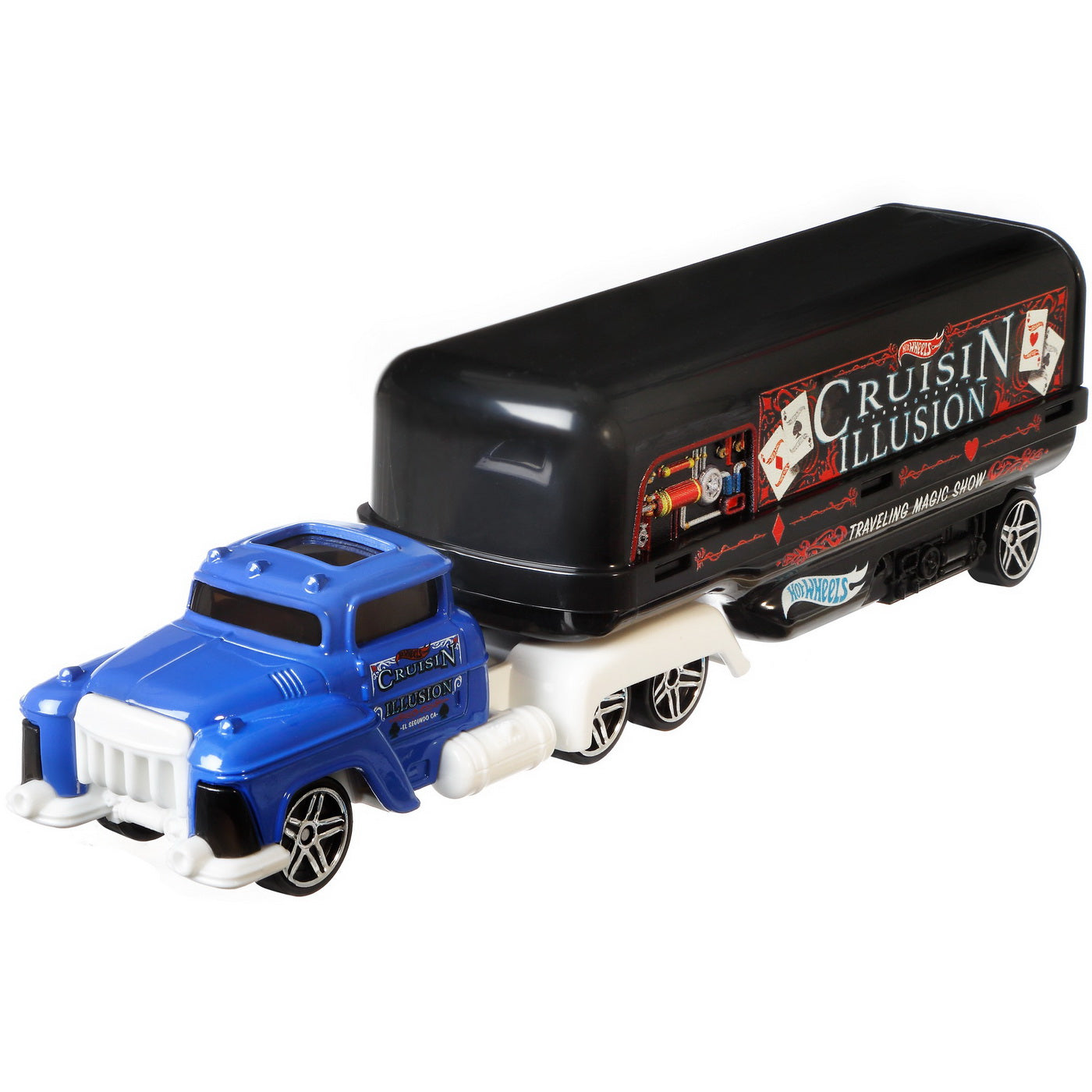 Set camion si masina sport hot wheels cruisin illusion