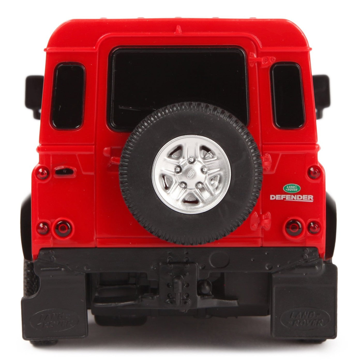 Masina cu telecomanda land rover defender rosie cu scara 1 la 24