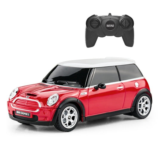 Masina cu telecomanda mini cooper rosie cu scara 1 la 24