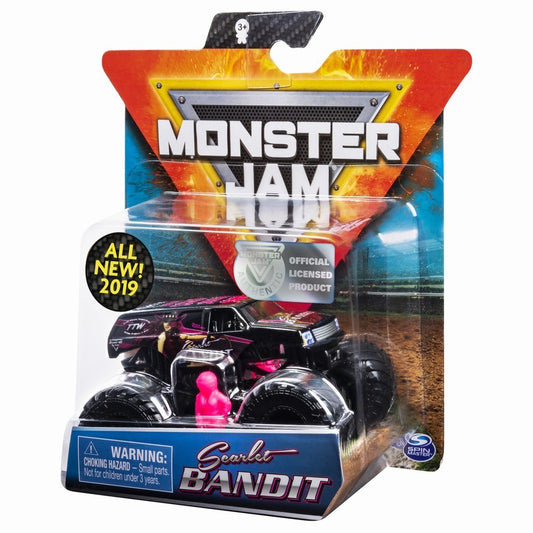 Monster jam metalica scarlet bandit scara 1 la 64