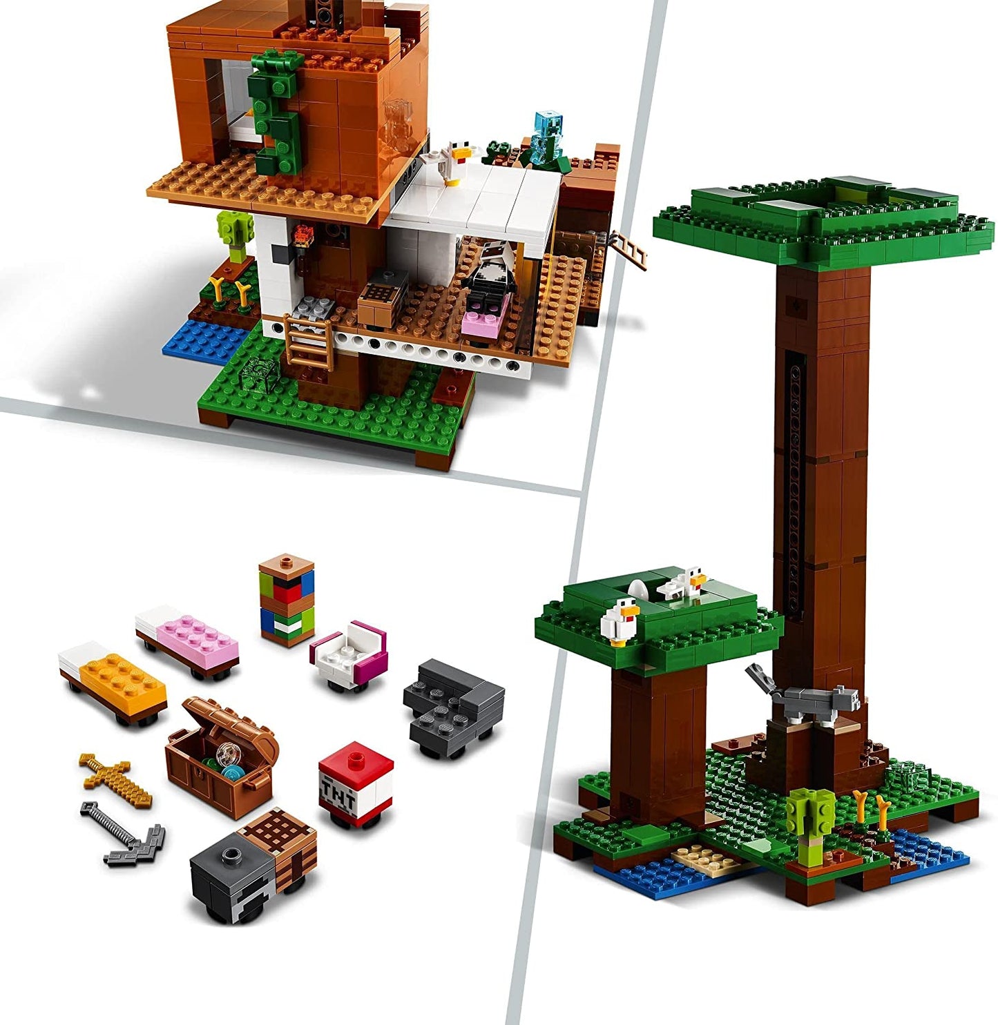 Lego minecraft casuta din copac 21174