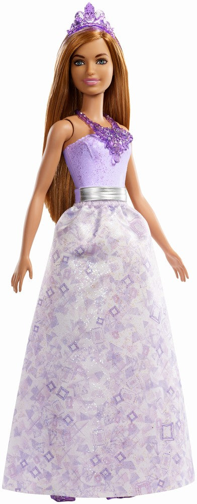 Papusa barbie dreamtopia printese cu colier mov