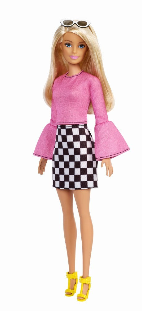 Papusa barbie fashionista blonda cu ochelari