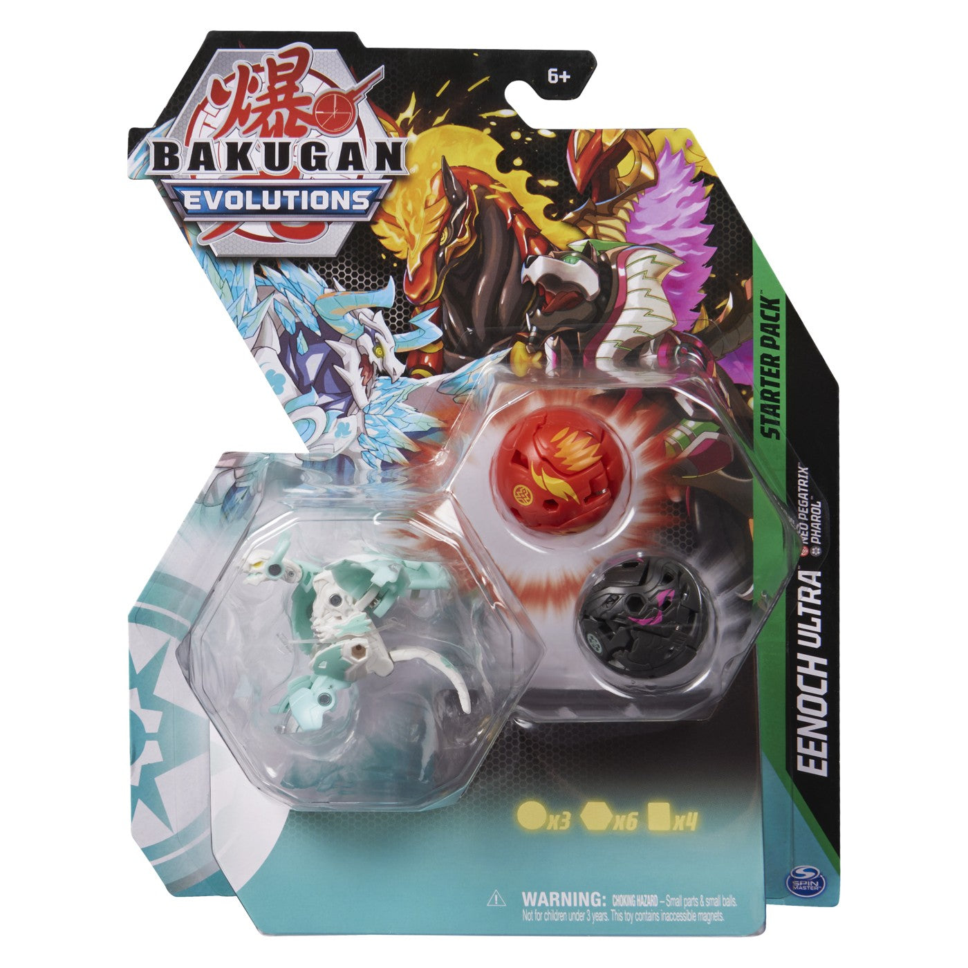 Bakugan pachet starter 3 bakugani s4 eenoch ultra, neo pegatrix si pharol