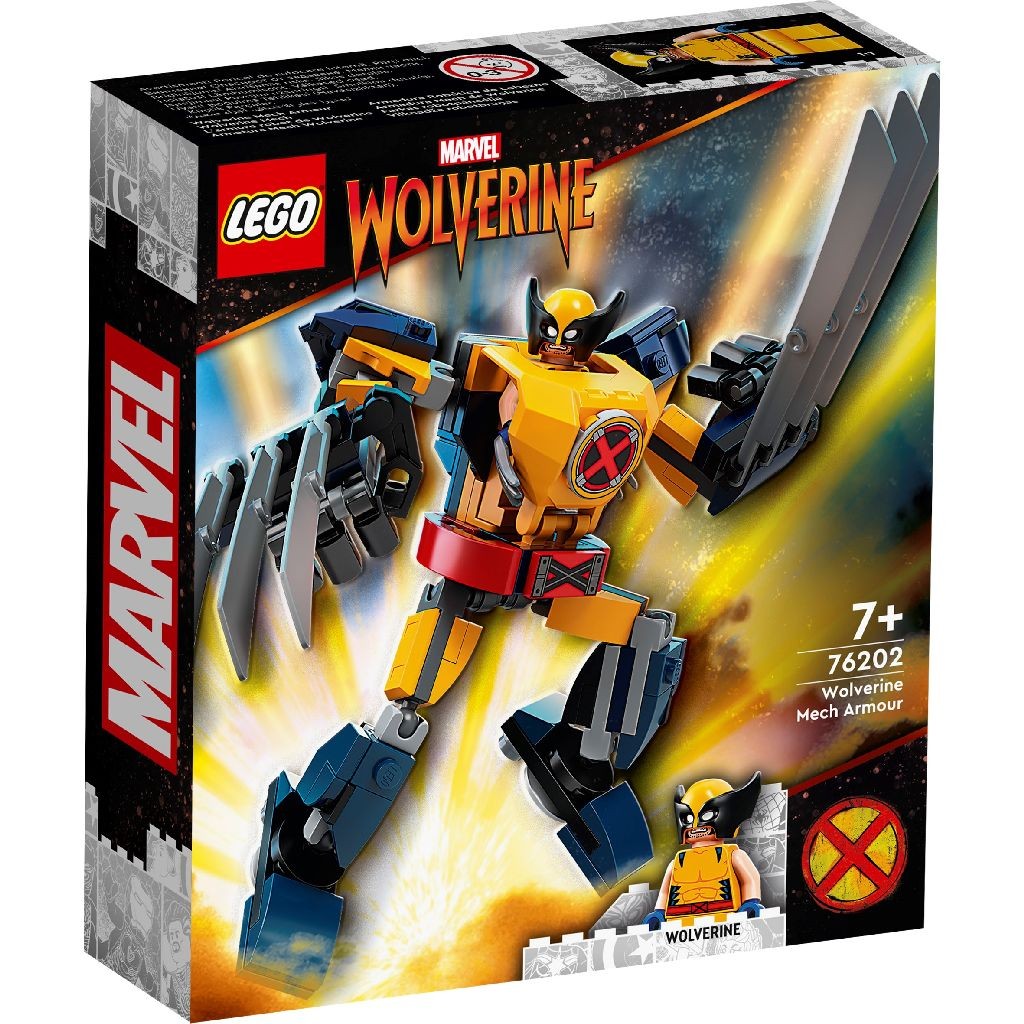 Lego superheroes armura de robot a lui wolverine 76202