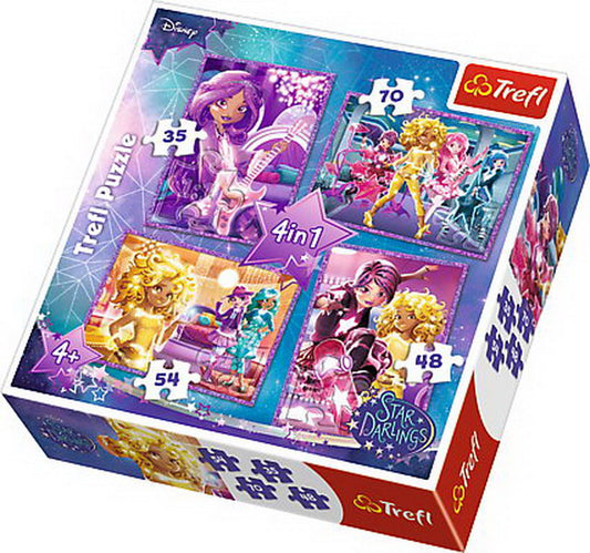 Puzzle trefl 4in1 prieteni star