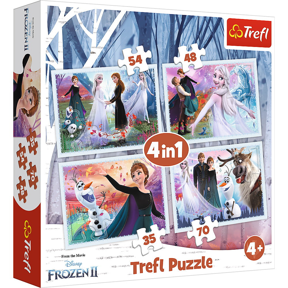 Puzzle trefl 4in1 frozen2 padurea magica