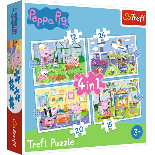 Puzzle trefl 4in1 peppa pig