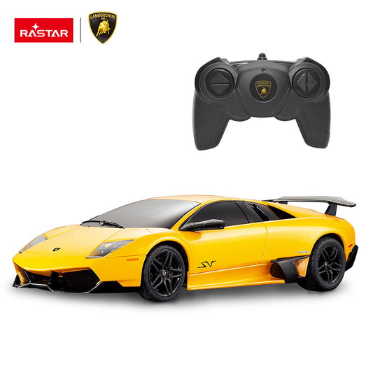 Masina cu telecomanda lamborghini murcielago lp670 galben cu scara 1 la 24