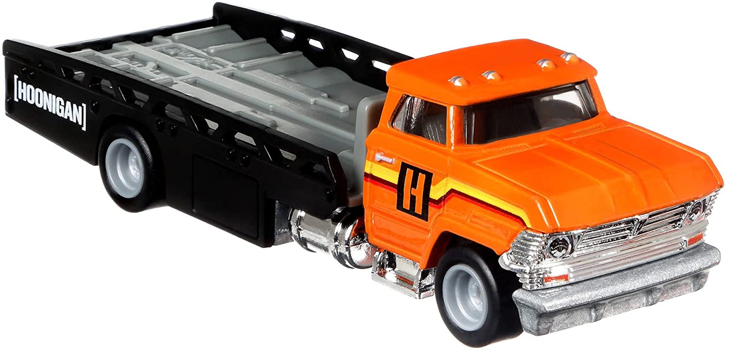 Hot wheels transportator horizont hauler cu masinuta volkswagen baja bug scara 1:64