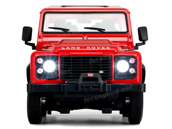 Masina cu telecomanda land rover defender rosu cu scara 1 la 14