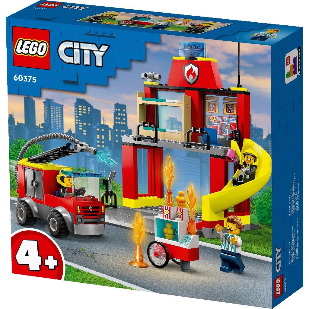 Lego city statia si masina de pompieri 60375