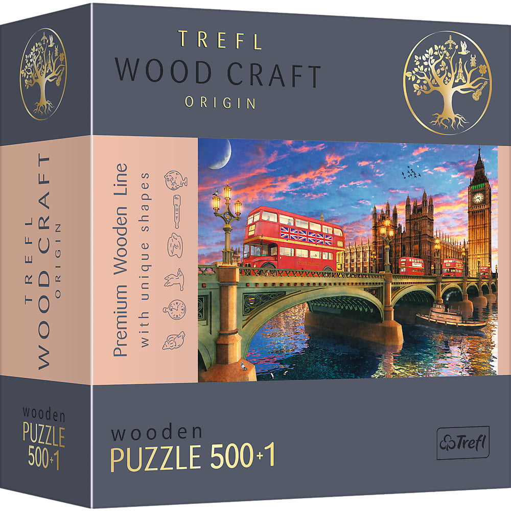 Puzzle trefl din lemn 500+1 obictivele turistice din londra